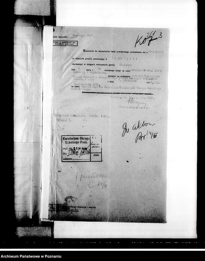 Obraz 7 z jednostki "Szkoła Powszechna- Sapieżyn, powiat Koźmin"