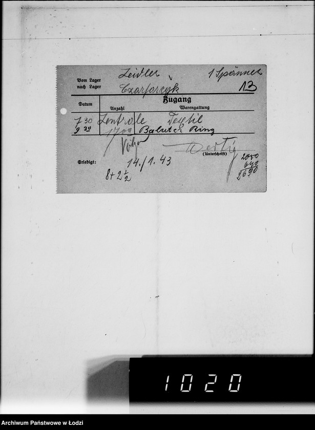 Obraz 18 z jednostki "Hermann Zeidler [rachunki za usługi transportowe dla Getta]"