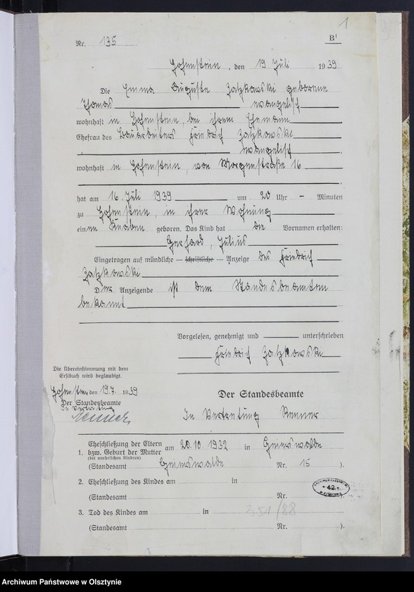 image.from.unit.number "Geburtenbuch/Zweitbuch/ Tom II,Nr 135 - 225"