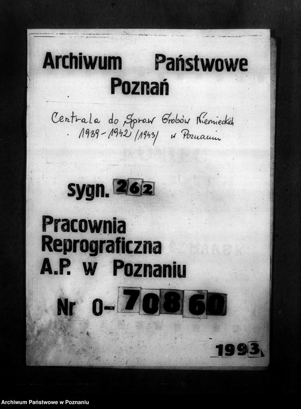 Obraz 1 z jednostki "Kreis Scharnikau (Czarnków). Wykazy miejscowych Niemców, którzy zginęli w 1939 roku - korespondencja"