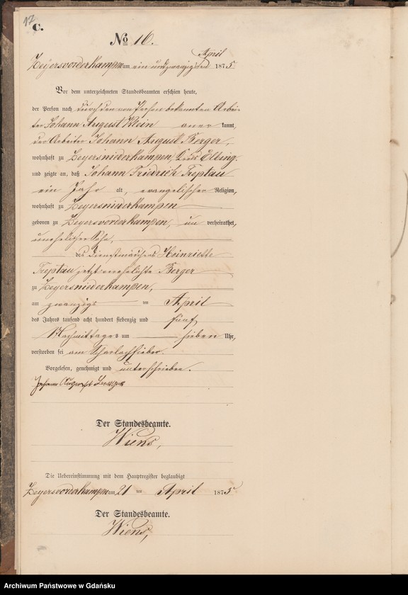 Obraz 19 z jednostki "Księga zgonów"