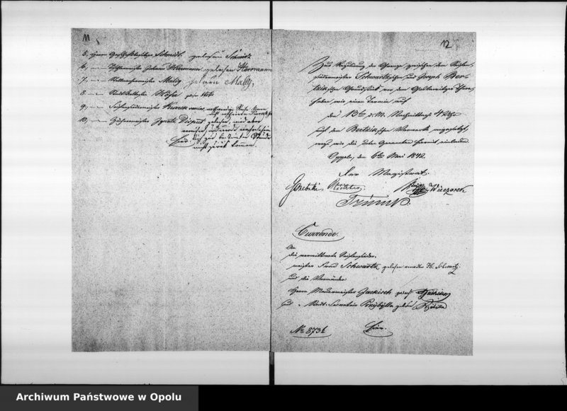 Obraz 12 z jednostki "Acta des Magistrats zu Oppeln betreffend die Untersuchung der Grenzstreitigkeiten durch die Grenz - Deputation. De Anno 1841. Vol. V"