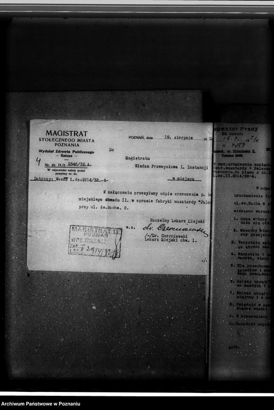 Obraz 8 z jednostki "Zatwierdzenie wytwórni musztardy H. Jarosz Poznań"