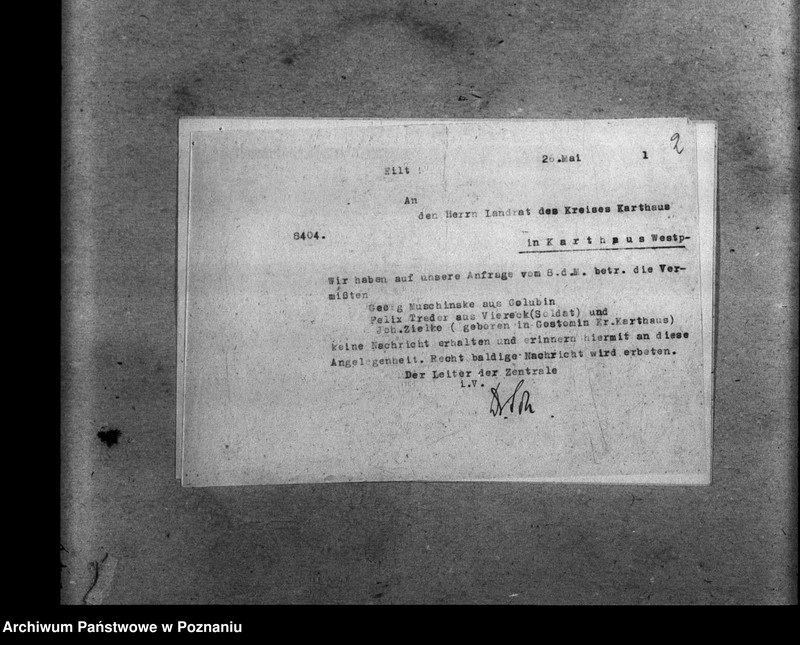 Obraz 6 z jednostki "Amtliche Meldungen Kreis Karthaus (Kartuzy)"