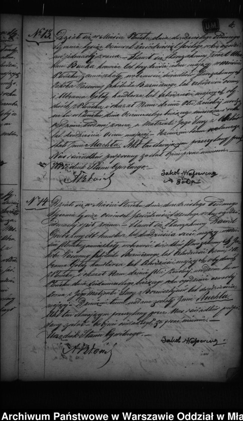 Obraz 10 z jednostki "Akta urodzeń, małżeństw, zgonów"