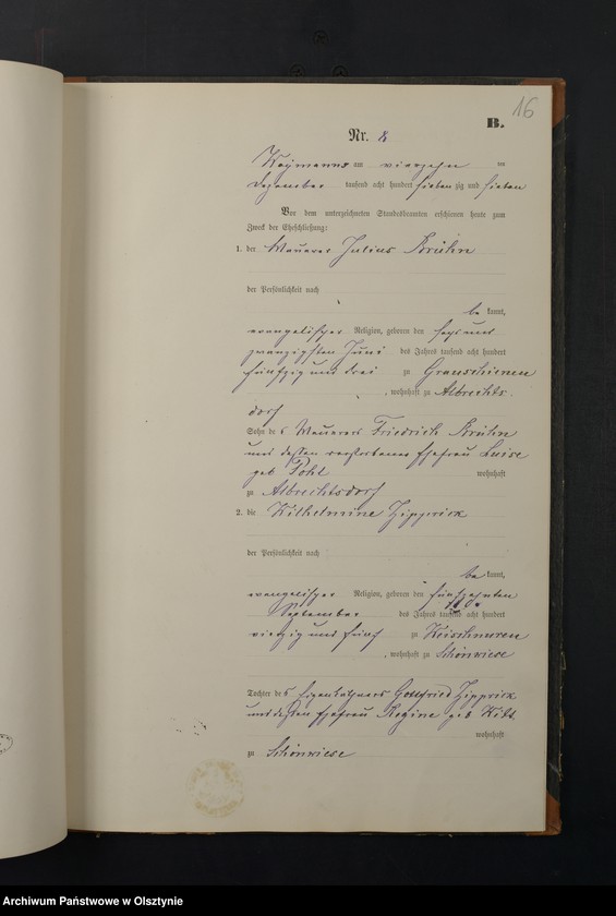 image.from.unit.number "Heiraths-Neben-Register Nr 1 - 8"