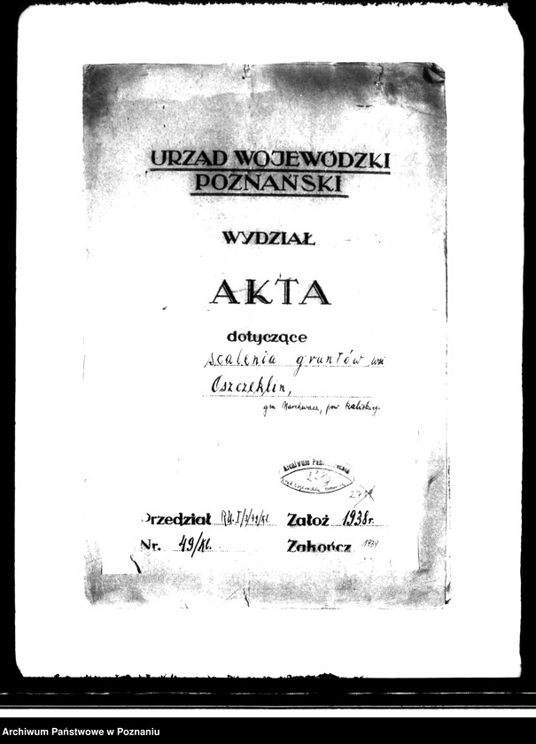 image.from.unit.number "Scalenie gruntów we wsi Oszczeklin powiatu kaliskiego"