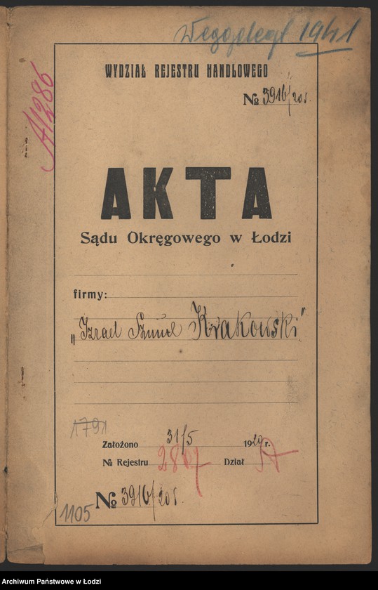 Obraz 2 z jednostki "Izrael Szmul Krakowski – sprzedaż drzewa"