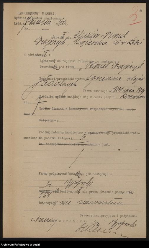 Obraz 5 z jednostki "Szmula Wajnryb- sprzedaż olejów jadalnych"