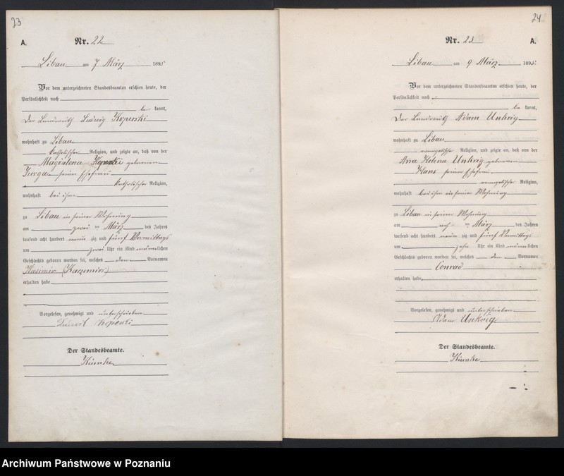 Obraz 15 z jednostki "Geburts-Hauptregister"