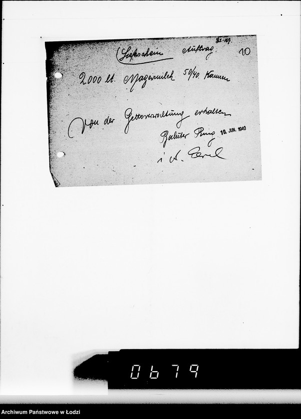 Obraz 15 z jednostki "Lieferscheine E II, Auftrag zum Medikamente"