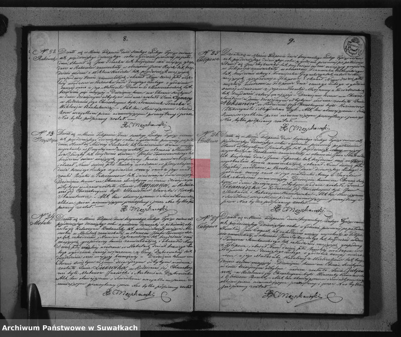 Obraz 7 z jednostki "Księga Duplikat do zapisywania Aktów Urodzonych, Zaślubionych i Zmarłych na rok 1859-ty z Parafii Filipowskiej"