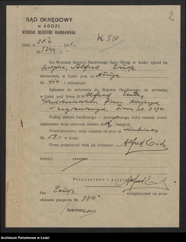 Obraz 4 z jednostki "Alfred Ende - przedstawicielstwo firm krajowych i zagranicznych"