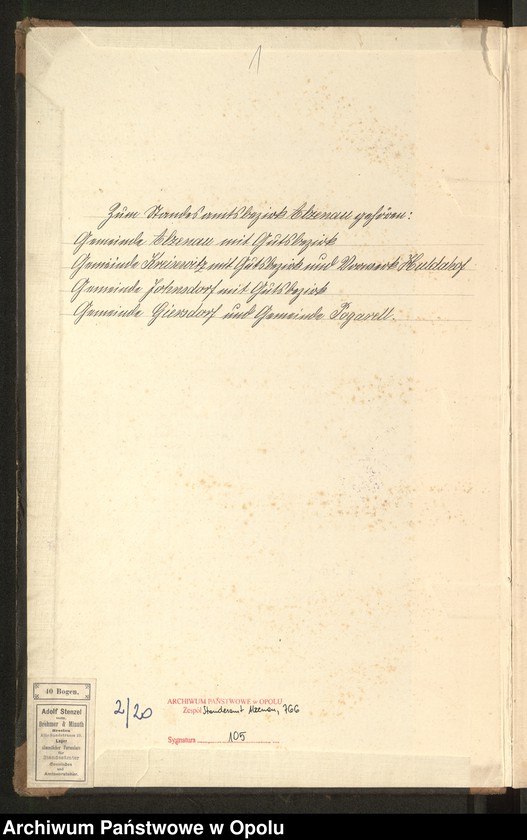 Obraz z jednostki "Heiraths-Haupt-Register Standes-Amt Alzenau 1904-1909"