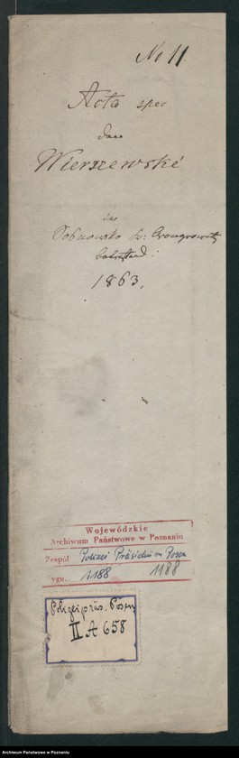 Obraz 2 z jednostki "A. betr. den Gutsbesitzer Franz von Wierszewski in Sosnowko, Kreis Wongrowitz"