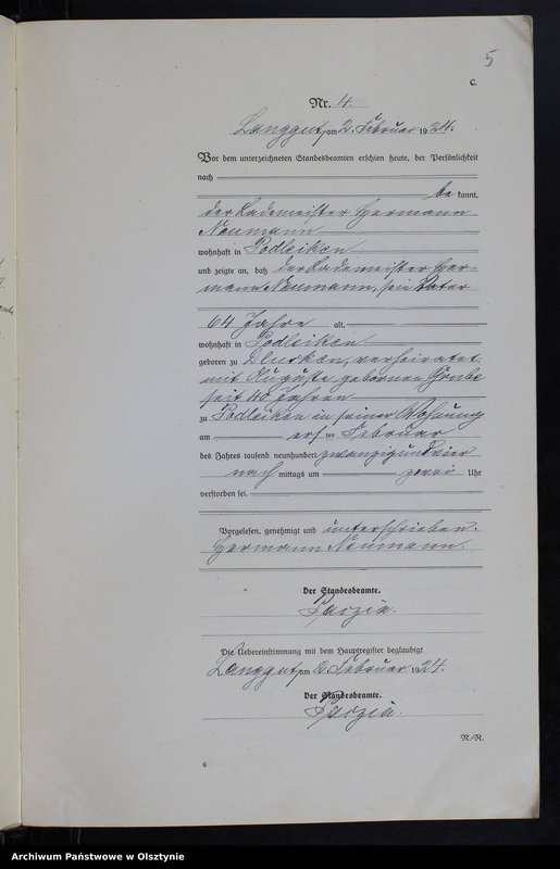 Obraz 7 z jednostki "Sterbe-Neben-Register Nr 1 - 22"