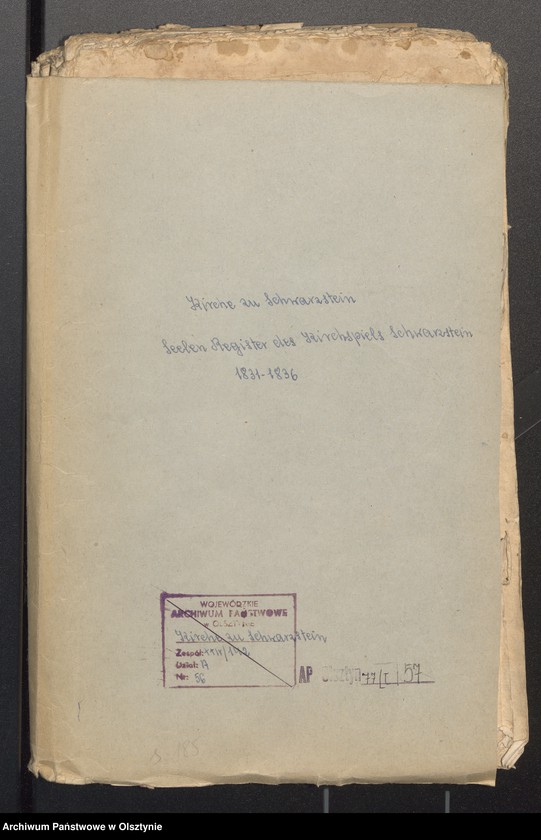 image.from.unit.number "Seelen Register des Kirchspiels Schwarzstein"