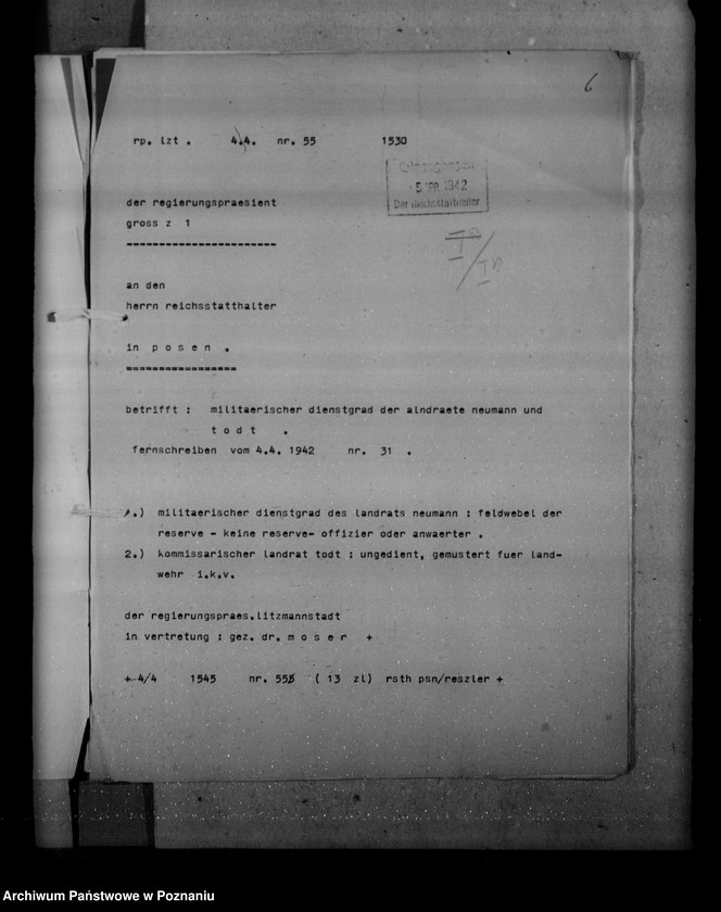 Obraz 12 z jednostki "Służba wojskowa landratów, Reg. Litzmannstadt (Łódź)"