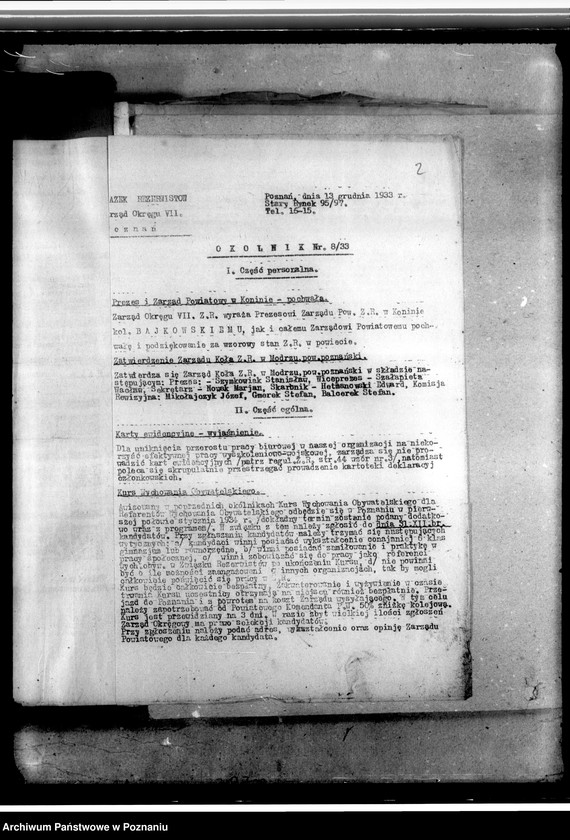 Obraz 7 z jednostki "Okólniki, komunikaty, korespondencja"