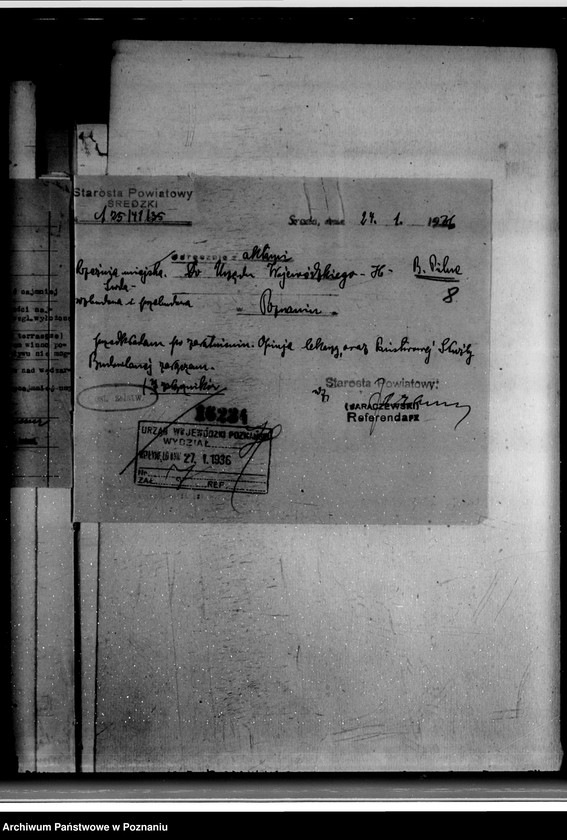 Obraz 12 z jednostki "Zatwierdzenie zakładu przemysłowego /rzeźni Miejskiej/ własność Zarządu Miejskiego w Środzie"