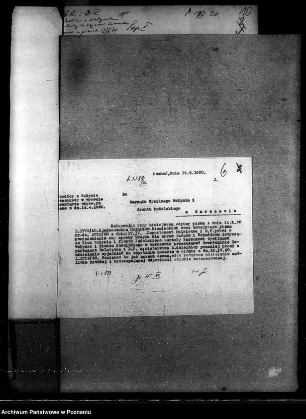 Obraz 10 z jednostki "Sprawy ogólno-administracyjne Układy i umowy graniczne rozporządzenia i zarządzenia"