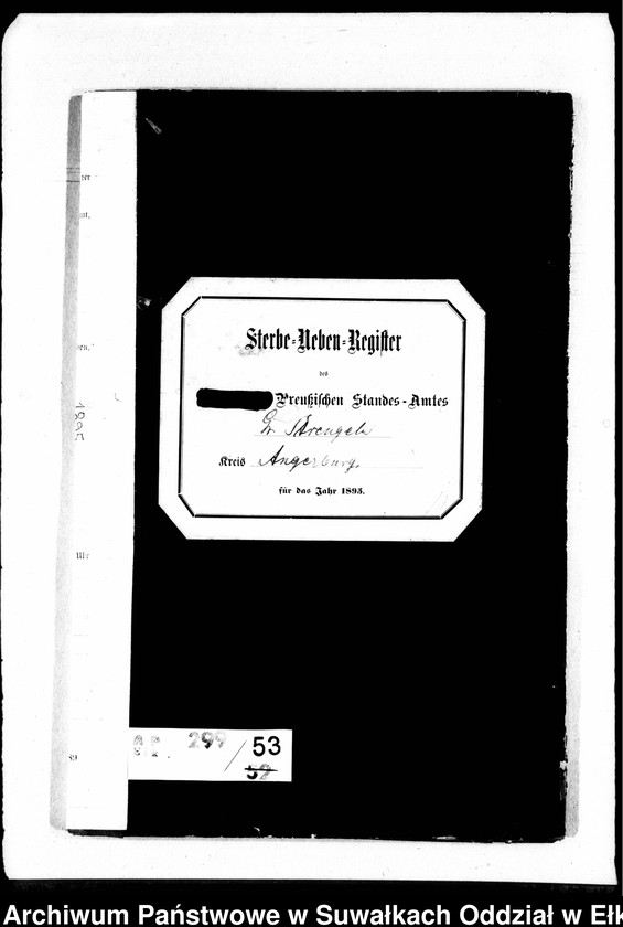 image.from.unit.number "Sterbe-Neben-Register des Preussischen Standes-Amtes Gr. Strengeln Kreis Angerburg"