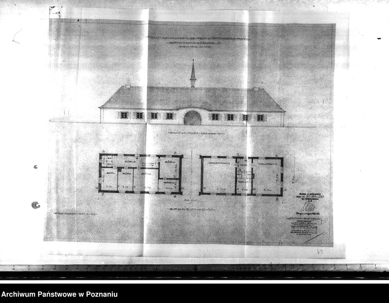 Obraz 16 z jednostki "Dienstwohngebäude - Reichsstatthalter Posen. Kostenvoranschlag, Baubeschreibung"