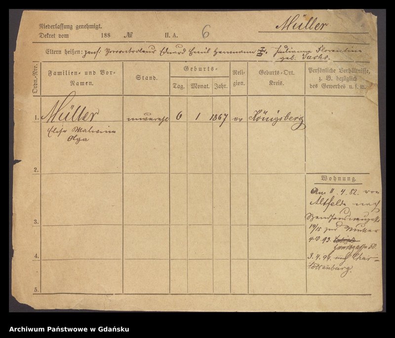 image.from.unit.number "Karty meldunkowe: Müller Edwin - Müller Gustav"