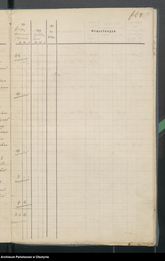 image.from.unit.number "Jahres Rechnung den beiden ewangelischen Kirchen zu Riesenburg"