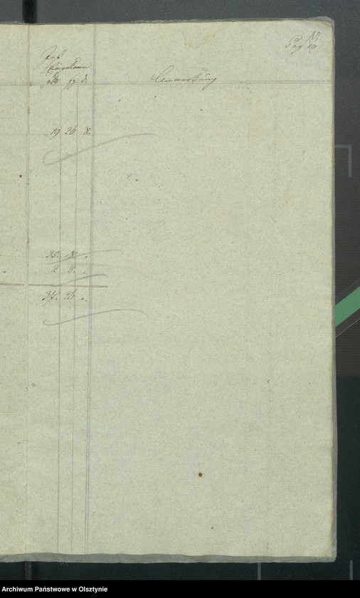 image.from.unit.number "Kirchen Rechnung über Einnahme und Ausgabe bei der ewangelischen deutschen und polnischen Kirche zu Riesenburg"