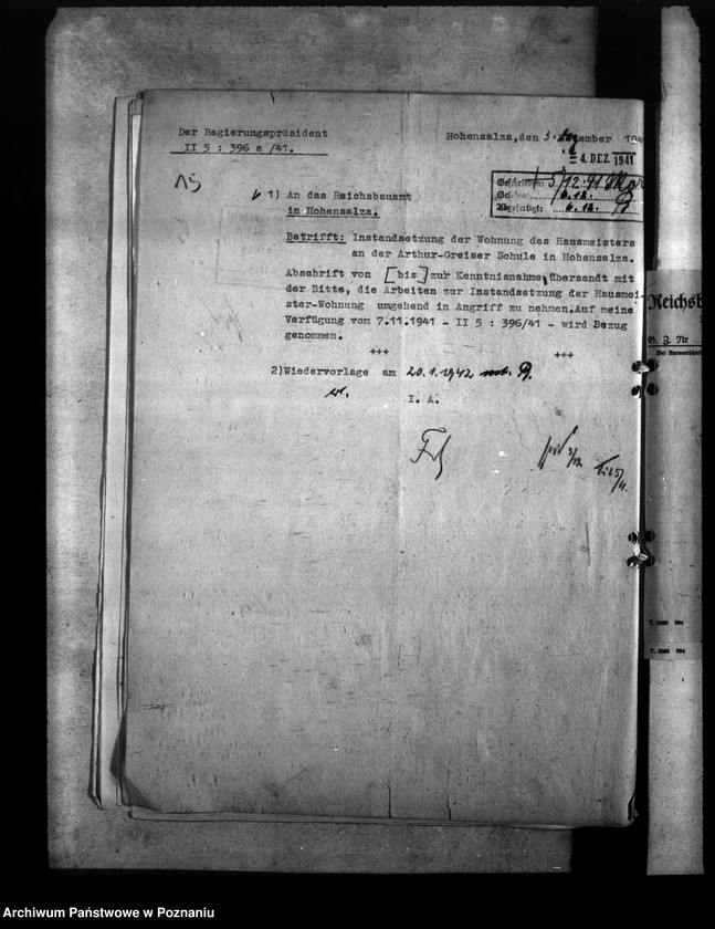 Obraz 19 z jednostki "Ausbau der Ober - Heimschule Hohensalza (Inowrocław)"