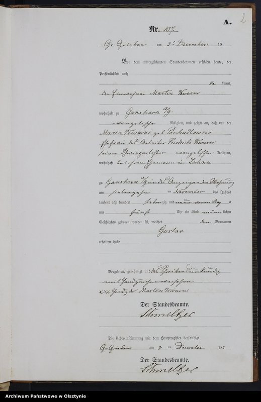 image.from.unit.number "Geburts-Neben-Register Tom II, Nr 107 - 113"