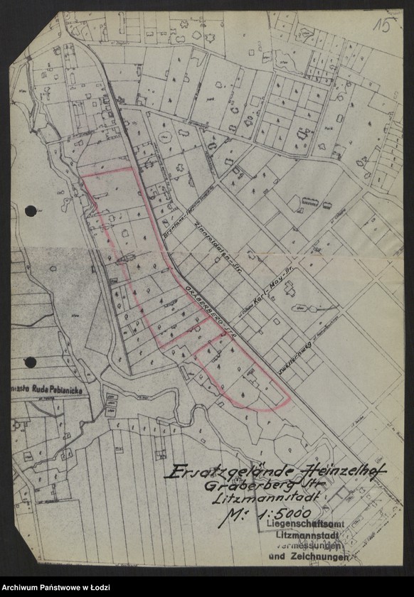 Obraz 17 z jednostki "Ruda Pabianicka Ersatzgelände Heinzelhof Gräberberg Strasse Litzmannstadt"