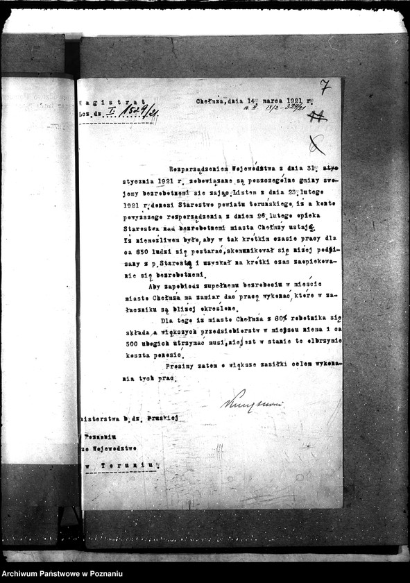 Obraz 12 z jednostki "Magistrat miasta Chełmży [subwencje na roboty doraźne]"