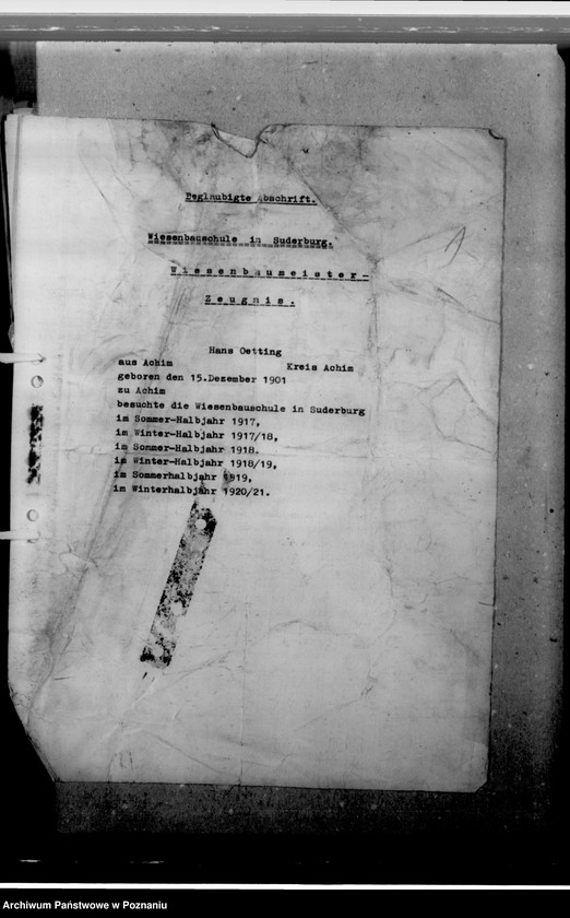 Obraz 5 z jednostki "Oetting, Hans - Kreisbaumeister"