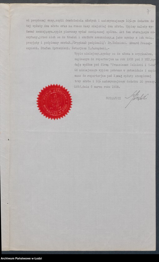 Obraz 9 z jednostki "Franciszek Wolnicki i s-ka – handel winami i wódkami"