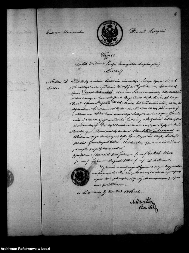 Obraz 14 z jednostki "Akta tyczące się rady familijnej i spisu inwentarza pozostałego po zmarłych Karolu i Annie Juliannie Schnabel"