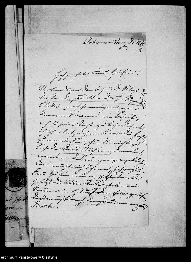 image.from.unit.number "/Briefe an die Gfin Anna Lehndorff- Steinort betr. die Versorgung mit Missions- a. a. frommen Blättern/"