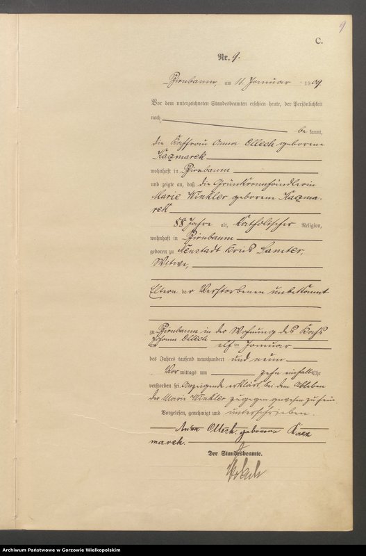 Obraz 11 z jednostki "Sterbe - Haupt - Register"