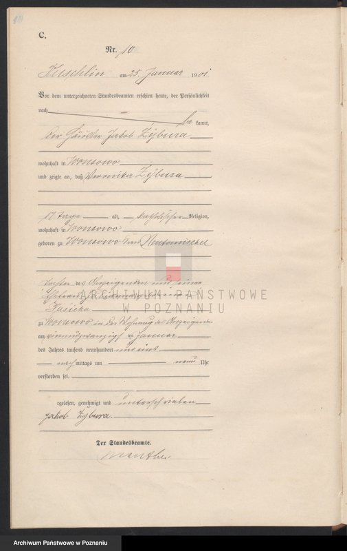 Obraz 13 z jednostki "Sterbe-Haupt-Register"