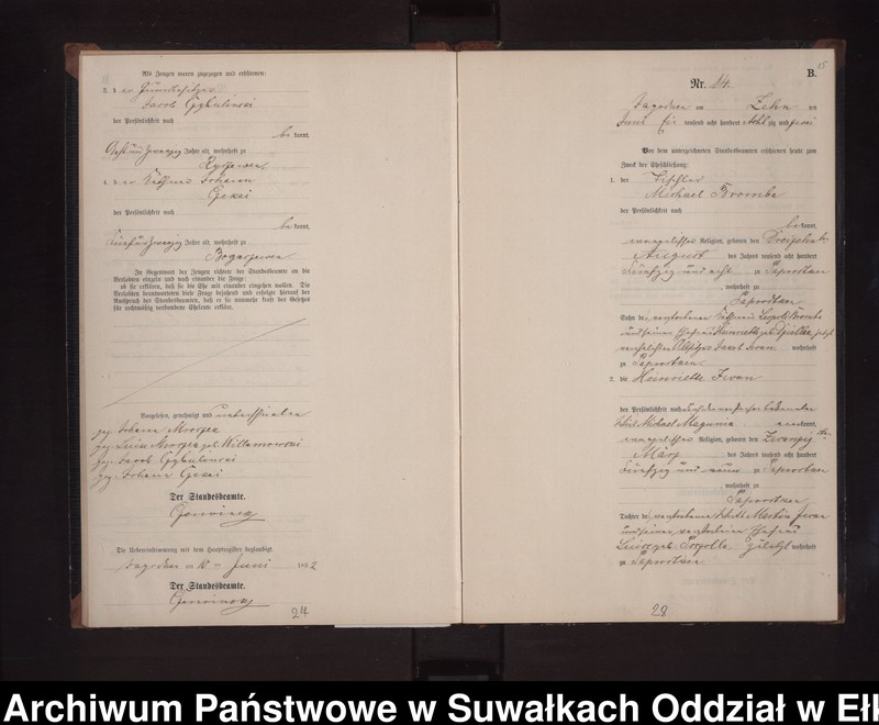 image.from.unit.number "Heiraths-Neben-Register des Preussischen Standes-Amtes Rydzewen Kreis Loetzen"