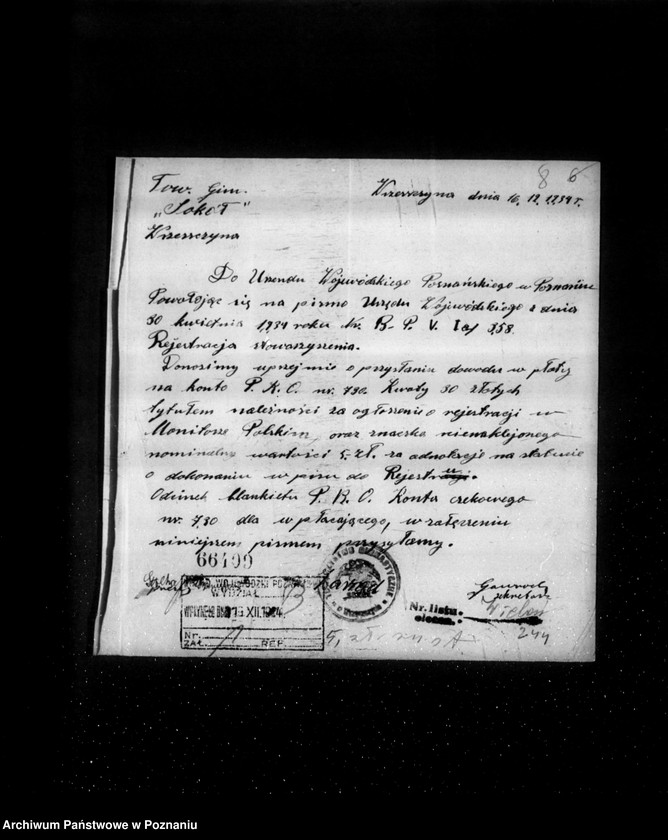 Obraz 13 z jednostki "/Towarzystwo Gimnastyczne Sokół w Wrzeszczynie powiat Czarnków - rejestracja/"