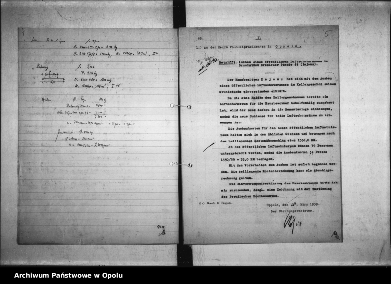 Obraz 8 z jednostki "Öffentlicher Luftschutzraum - Breslauerstrasse 44 ( [Karl] Zajonz)."