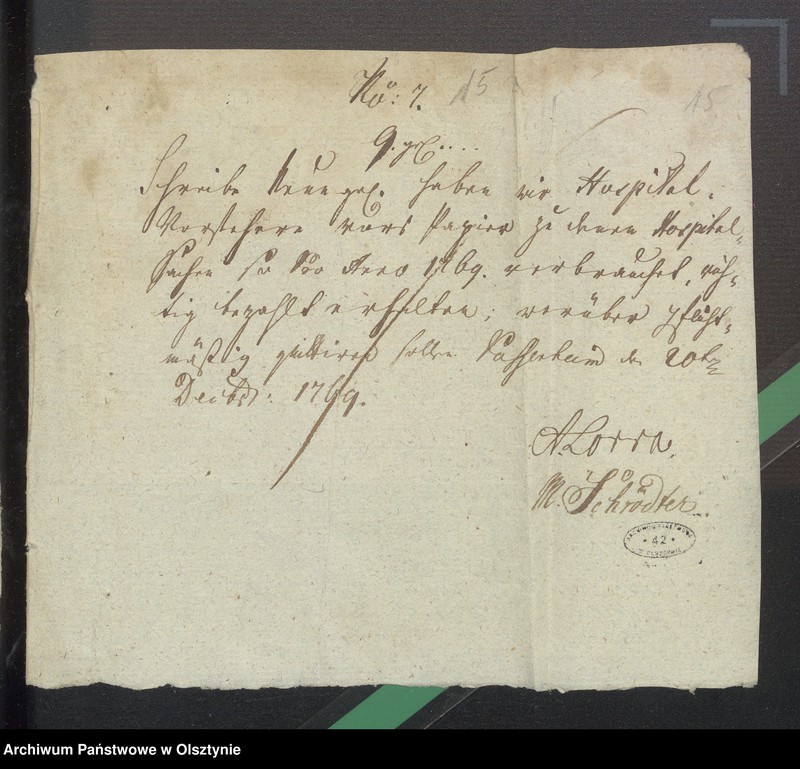 image.from.unit.number "Passenheimsche Hospital-Rechnung"