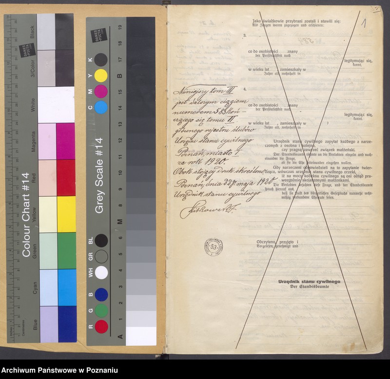 Obraz 3 z jednostki "Księga miejscowa małżeństw tom III [Rejestr główny małżeństw]"