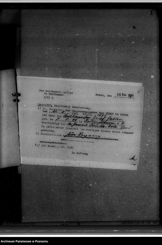 Obraz 9 z jednostki "Politische Beurteilungen der Angestellten"