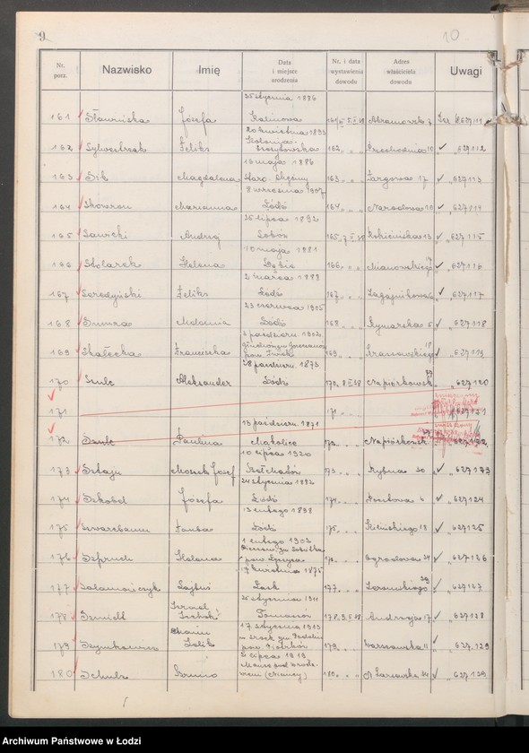 image.from.unit.number "Ewidencja dowodów osobistych wydanych przez Zarząd Miejski w Łodzi, zespół nr 7 [- nazwiska na literę S]"