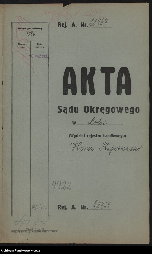 Obraz 2 z jednostki "Hersz Kuperwasser – herbaciarnia ze sprzedażą napoi. Aleksandrów"