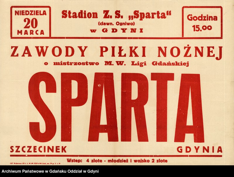 Obraz 6 z kolekcji "Afisze i plakaty wydarzeń sportowych organizowanych w Gdyni w latach 50. i 60. XX w.111"