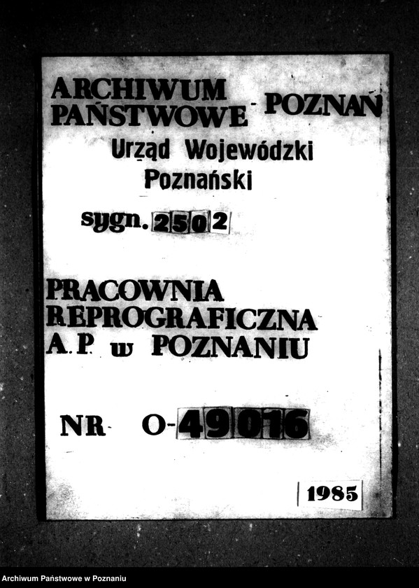 Obraz 1 z jednostki "Majątek Jeziorki powiatu leszczyńskiego wyłączenie z art. 4/5 ustawy o reformie rolnej Hans Hasche ."